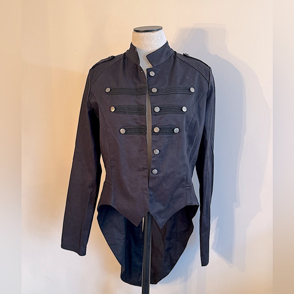 LIP SERVICE Vintage Black Sgt Pepper Military Tailcoat Goth Punk Jacket XL NWOT